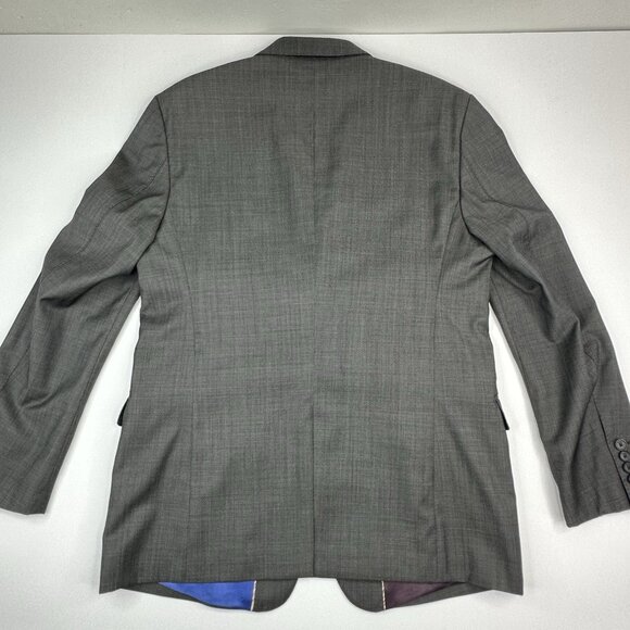 Paul Smith Men's Gray The Byard Mini Check Slim Two Button Suit‎ Coat 42R/C41.25 - Picture 5 of 13